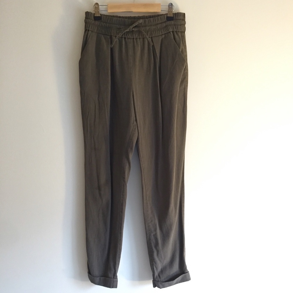 Zara Khaki Green Harem Pants